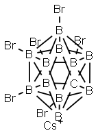 1-Carbadodecaborate(1-), 7,8,9,10,11,12-hexabromo-1,2,3,4,5,6-hexahydro-, cesium (1:1) 化学構造式