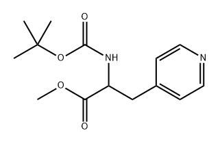 2-(叔丁氧羰基)氨基)-3-(吡啶-4-基)丙酸甲酯 结构式