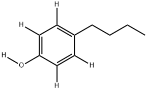 4-n-Butylphenol--d4,OD, 1219795-04-6, 结构式