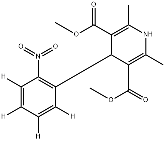 Nifedipine-d4 (2-nitrophenyl-d4) Struktur