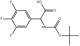 2-((tert-butoxycarbonyl)amino)-2-(3,4,5-trifluorophenyl)aceticacid 化学構造式