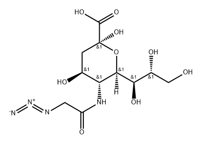 5-[(2-叠氮乙酰基)氨基]-5-脱氧-唾液酸, 1220979-75-8, 结构式