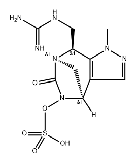 rel-(4R,7R,8S)-8-[[(Aminoiminomethyl)amino] methyl]-4,8-dihydro-1-methyl-6-oxo-1H-4,7- methanopyrazolo[3,4-e][1,3]diazepin-5(6H)-yl hydrogen sulfate|REL-(4R,7R,8S)-8-[[(AMINOIMINOMETHYL)AMINO] METHYL]-4,8-DIHYDRO-1-METHYL-6-OXO-1H-4,7- METHANOPYRAZO