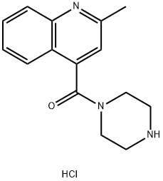 2-Methyl-4-(piperazine-1-carbonyl)quinoline Dihydrochloride 化学構造式