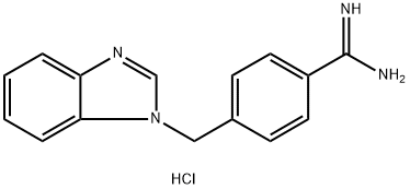 4-(1H-1,3-benzodiazol-1-ylmethyl)benzene-1-carboximidamide dihydrochloride Structure