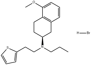 2-Thiopheneethanamine, N-propyl-N-[(2S)-1,2,3,4-tetrahydro-5-methoxy-2-naphthalenyl]-, hydrobromide (1:1) Struktur