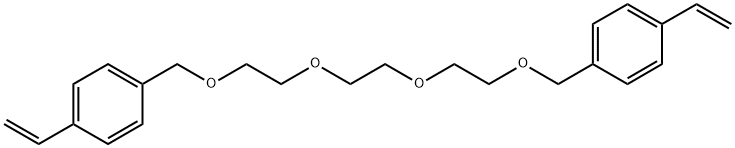 1,12-ビス(4-エテニルフェニル)-2,5,8,11-テトラオキサドデカン 化学構造式