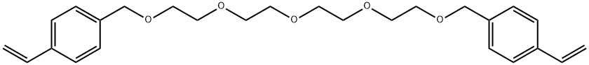 1,15-Bis(4-ethenylphenyl)-2,5,8,11,14-pentaoxapentadecane Structure