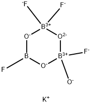 DIPOTASSIUM TRIFLUORO(.MU.-(FLUORODIHYDROXYBORANATO(2-)) HYDROXY-.MU.-OXODIBORATE(2-),12228-71-6,结构式