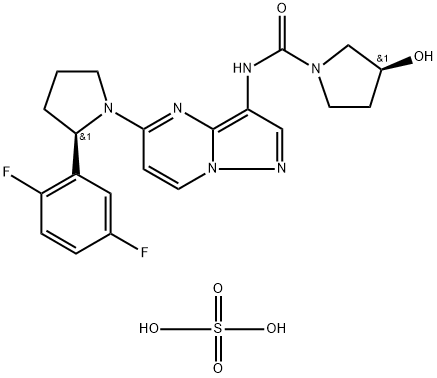 ラロトレクチニブ硫酸塩 化学構造式