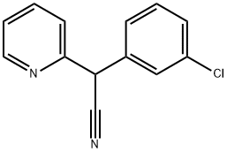 2-Pyridineacetonitrile, α-(3-chlorophenyl)- 化学構造式