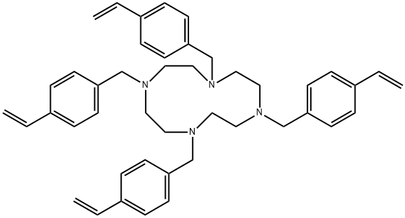 1,4,7,10-Tetrakis[(4-ethenylphenyl)methyl]-1,4,7,10-tetraazacyclododecane Structure