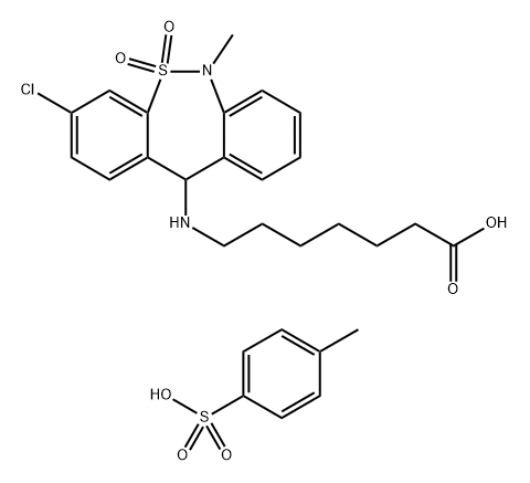 Tianeptine  tosylate 化学構造式