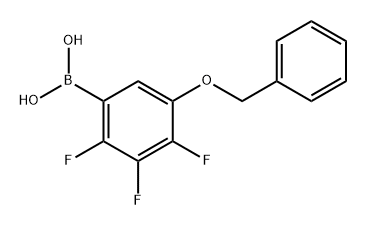 2,3,4-Trifluoro-5-(phenylmethoxy)phenylboronic acid 结构式
