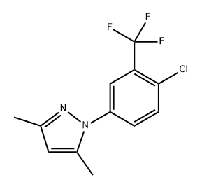 1-(4-Chloro-3-(trifluoromethyl)phenyl)-3,5-dimethyl-1H-pyrazole,1226311-28-9,结构式