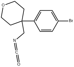 4-(4-bromophenyl)-4-(isocyanatomethyl)tetrahydro-2H-pyran Struktur