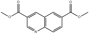 quinoline-3,6-dicarboxylic acid dimethyl ester 化学構造式