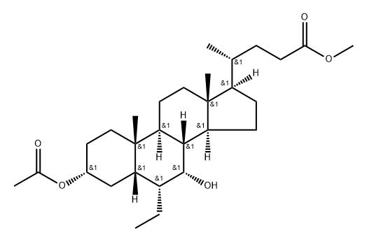 Methyl 3alpha-acetoxy-7alpha-hydroxy-6alpha-ethyl-5beta-cholanate