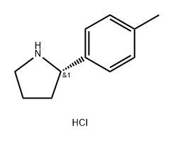 (S)-2-(4-methylphenyl)pyrrolidine hydrochloride 化学構造式