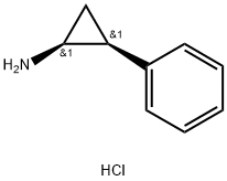 Cyclopropanamine, 2-phenyl-, hydrochloride (1:1), (1S,2S)- 化学構造式