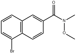 5-Bromo-N-methoxy-N-methyl-2-naphthalenecarboxamide Structure