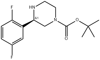 tert-Butyl (R)-3-(2,5-difluorophenyl)piperazine-1-carboxylate Structure