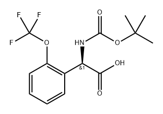 (2R)-2-[(TERT-BUTOXY)CARBONYLAMINO]-2-[2-(TRIFLUOROMETHOXY)PHENYL]ACETIC ACID Structure