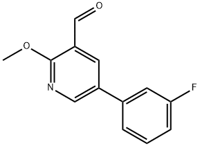 5-(3-fluorophenyl)-2-methoxynicotinaldehyde Structure