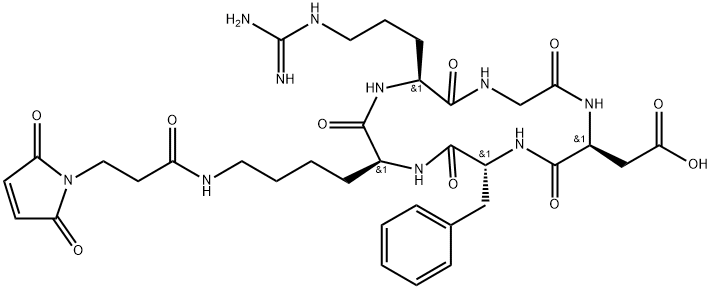 CYCLO(ARG-GLY-ASP-DPHE-LYS(MAL)), 1228992-90-2, 结构式