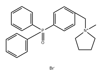 Pyrrolidinium, 1-[[4-(diphenylphosphinyl)phenyl]methyl]-1-methyl-, bromide (1:1) Struktur