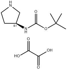 (S)-tert-butyl pyrrolidin-3-ylcarbamate oxalate(2:1) Structure