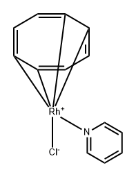 Rhodium, chloro[(1,2,5,6-<C)-1,3,5,7-cyclooctatetraene](pyridine)- Struktur