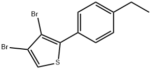 3,4-Dibromo-2-(4-ethylphenyl)thiophene Struktur