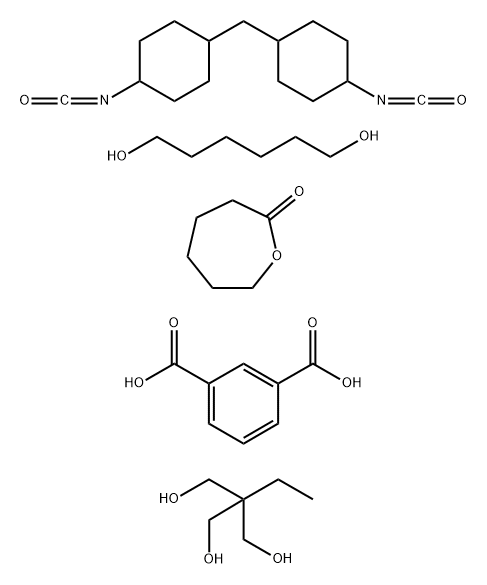 1,3-Benzenedicarboxylic acid, polymer with 2-ethyl-2-(hydroxymethyl)-1,3-propanediol, 1,6-hexanediol, 1,1-methylenebis4-isocyanatocyclohexane and 2-oxepanone,123171-66-4,结构式