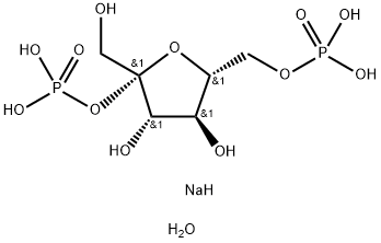D-フルクト-ス-ビス酸ナトリウム水和物 化学構造式