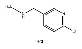 Pyridine, 2-chloro-5-(hydrazinylmethyl)-, hydrochloride (1:1) Structure