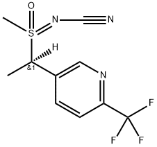 Cyanamide, N-[(S)-methyloxido[(1R)-1-[6-(trifluoromethyl)-3-pyridinyl]ethyl]-λ4-sulfanylidene]- Struktur