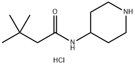 3,3-Dimethyl-N-(piperidine-4-yl)butanamido hydrochloride Structure