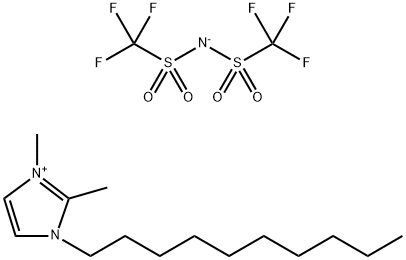 1-癸基-2,3-二甲基咪唑双(三氟甲烷磺酰)亚胺盐 结构式