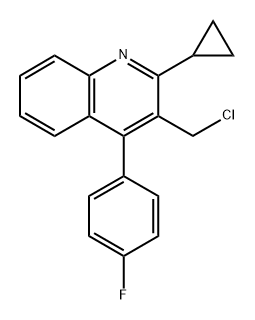 3-(Chloromethyl)-2-cyclopropyl-4-(4'-fluorophenyl) quinoline Structure