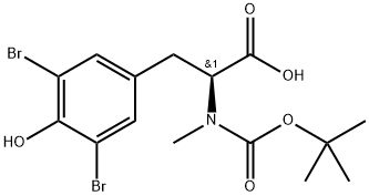(S)-2-(tert-Butoxycarbonyl-methyl-amino)-3-(3,5-dibromo-4-hydroxy-phenyl)-propionic acid Structure