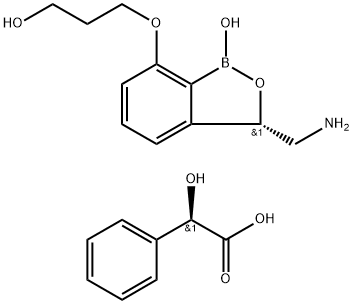 Benzeneacetic acid, α-hydroxy-, (αR)-, compd. with 3-[[(3S)-3-(aminomethyl)-1,3-dihydro-1-hydroxy-2,1-benzoxaborol-7-yl]oxy]-1-propanol (1:1)|化合物 EPETRABOROLE R-MANDELATE