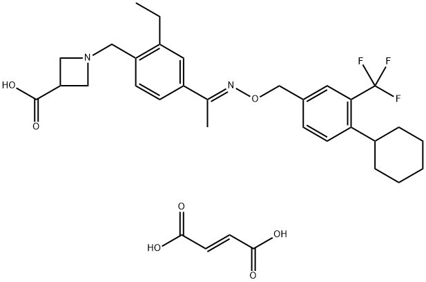 辛波莫德半富马酸盐, 1234627-85-0, 结构式