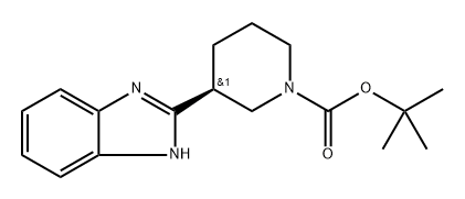 tert-Butyl (3S)-3-(1H-benzimidazol-2-yl)piperidine-1-carboxylate Structure