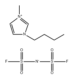 3-丁基-1-甲基-1H-咪唑-3-鎓双(氟磺酰基)亚胺 结构式