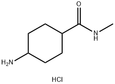 4-AMINO-N-METHYLCYCLOHEXANE-1-CARBOXAMIDE HYDROCHLORIDE 结构式