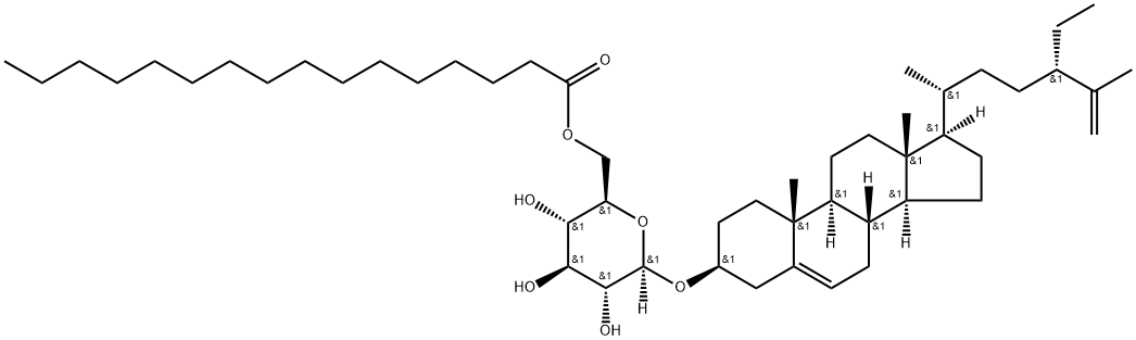 3-O-(6'-O-palmitoylglucosyl)stigmasta-5,25(27)-diene Structure