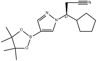 1H-Pyrazole-1-propanenitrile, β-cyclopentyl-4-(4,4,5,5-tetramethyl-1,3,2-dioxaborolan-2-yl)-, (βS)-