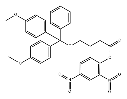 2,4-dinitrophenyl-4-O-(4,4'-dimethoxytrityl)butyrate Structure