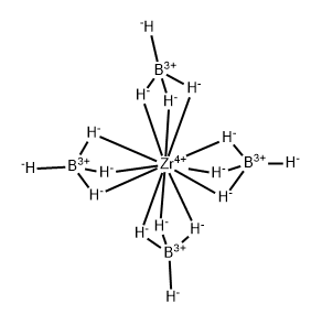 Zirconium, tetrakis[tetrahydroborato(1-)-κH,κH',κH'']- Structure